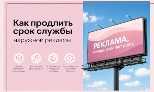 Как продлить срок службы наружной рекламы в  Бердске